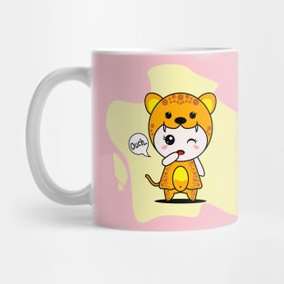 Cute Leopard Character Mug